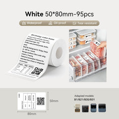 NiiMbot B21/B3S/B1/B31 50×80mm Waterproof Freezer Thermal Labels