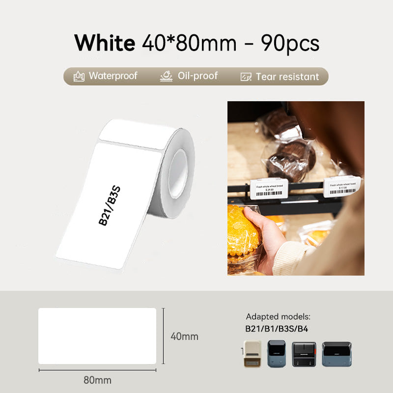Niimbot B21/B3S/B1/B31 White Thermal Labels