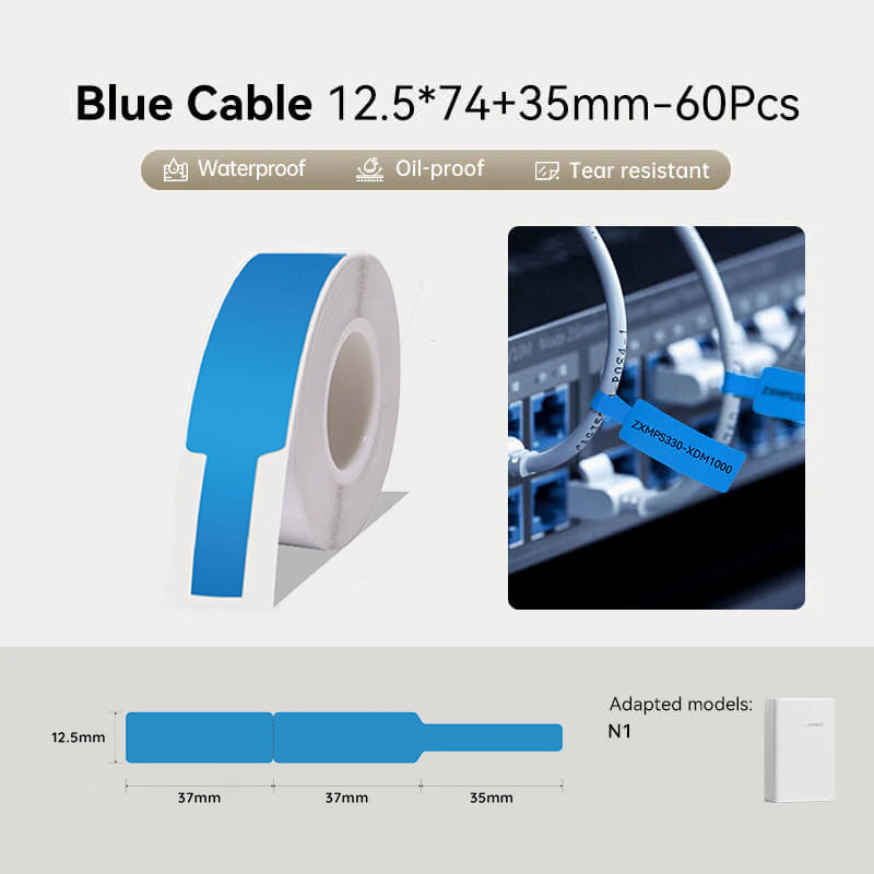 NIIMBOT B18 Thermal Transfer Cable Label Sticker PET Paper