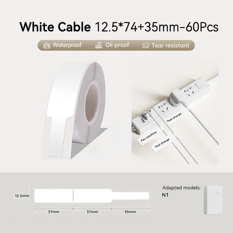NIIMBOT B18 Thermal Transfer Cable Label Sticker PET Paper