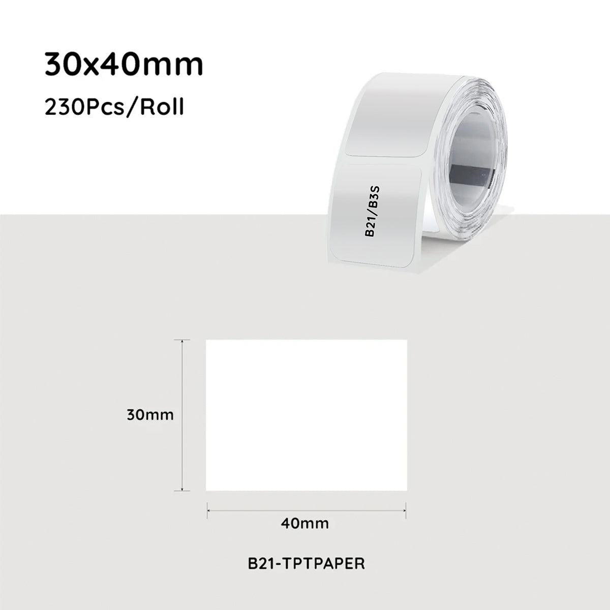 Niimbot Transparent Label Printing Paper Waterproof Label Sticker 40*30mm 230pcs For B21/B3S