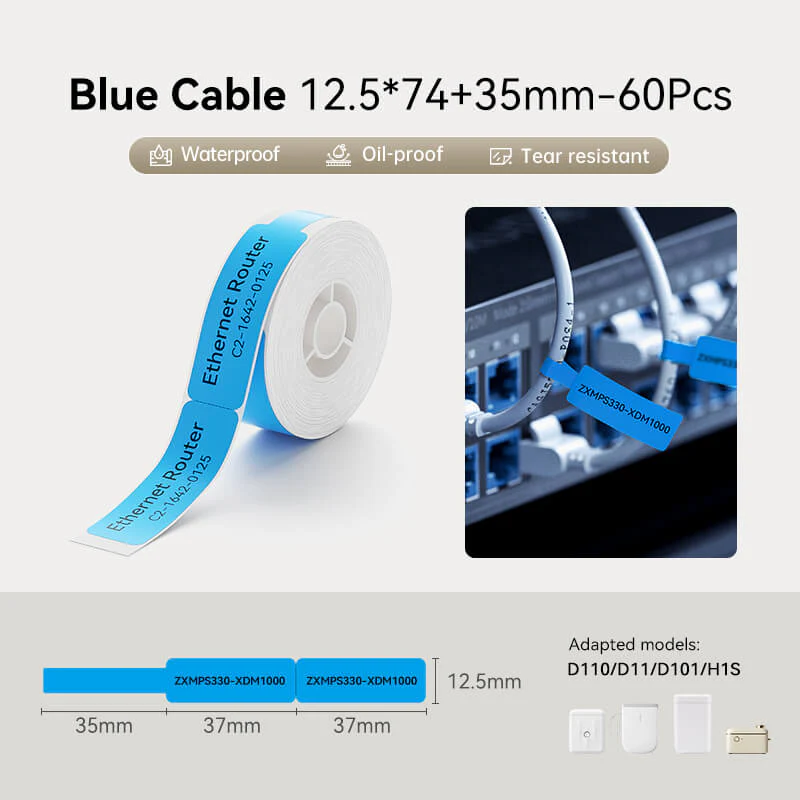 NiiMbot D11/D101/D110/H1S Thermal Cable Labels