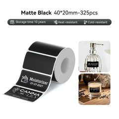 Niimbot Matte Black Thermal Transfer Labels 40*20mm 325pcs for M2_H/M3