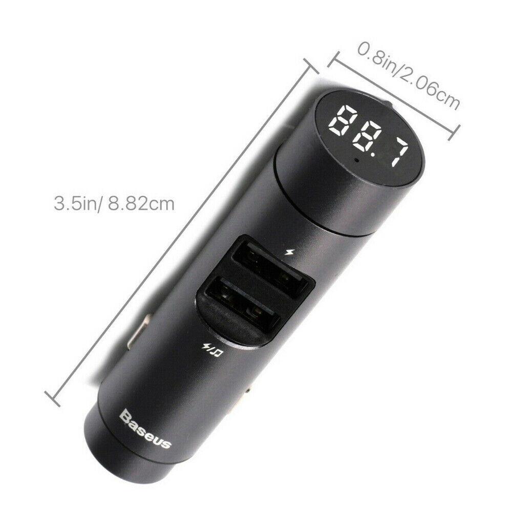 Baseus Energy Column Car Wireless MP3 Charger (Wireless 5.0 5V/3.1A)Dark grey