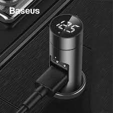 Baseus Energy Column Car Wireless MP3 Charger (Wireless 5.0 5V/3.1A)Dark grey