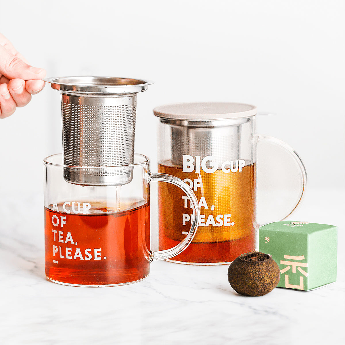 BUYDEEM Teapot Tea Cup With Drain Basket Separation Filter High Borosilicate Glass 500ml CD1002