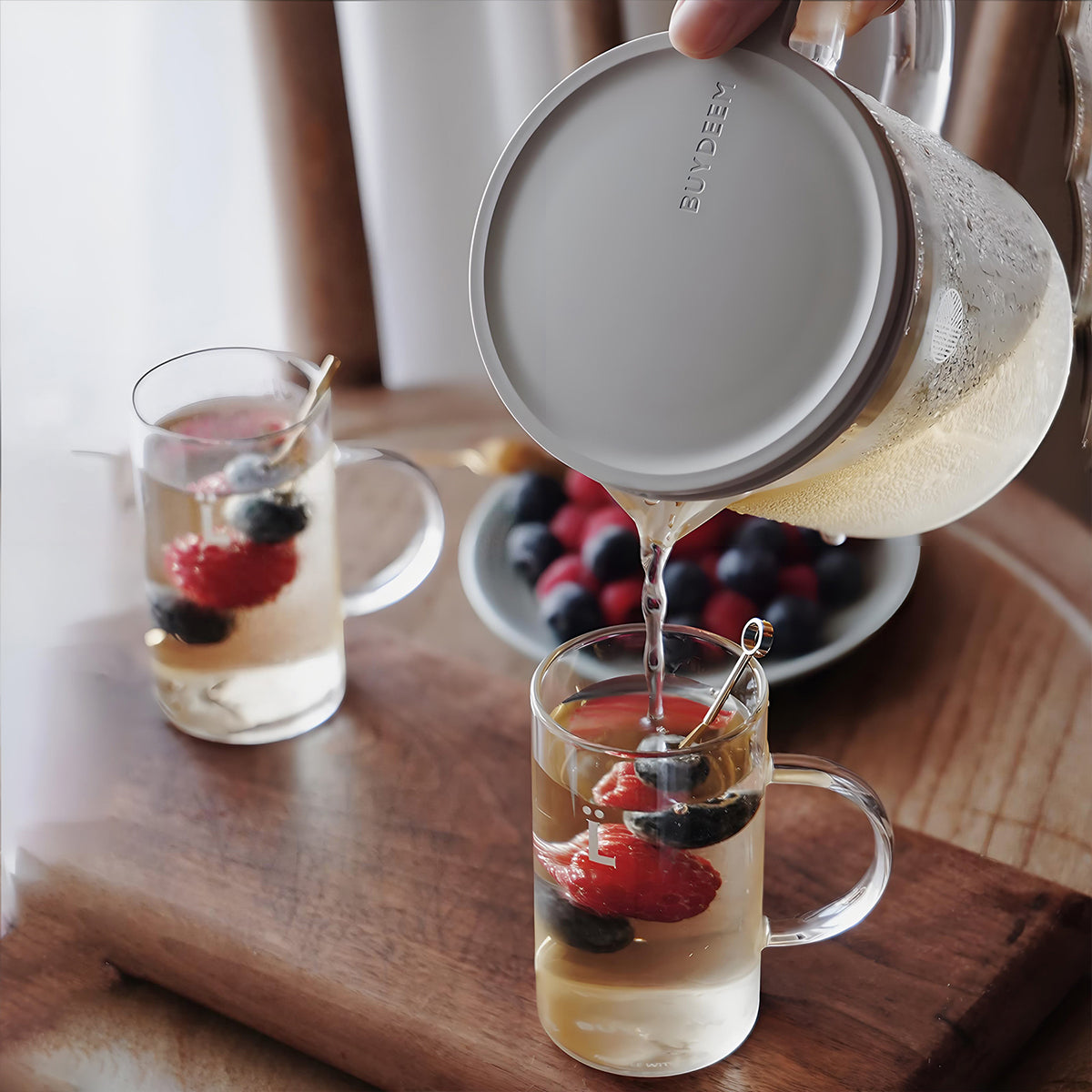 Buydeem Tea Pot Glass With Bracket 500ml