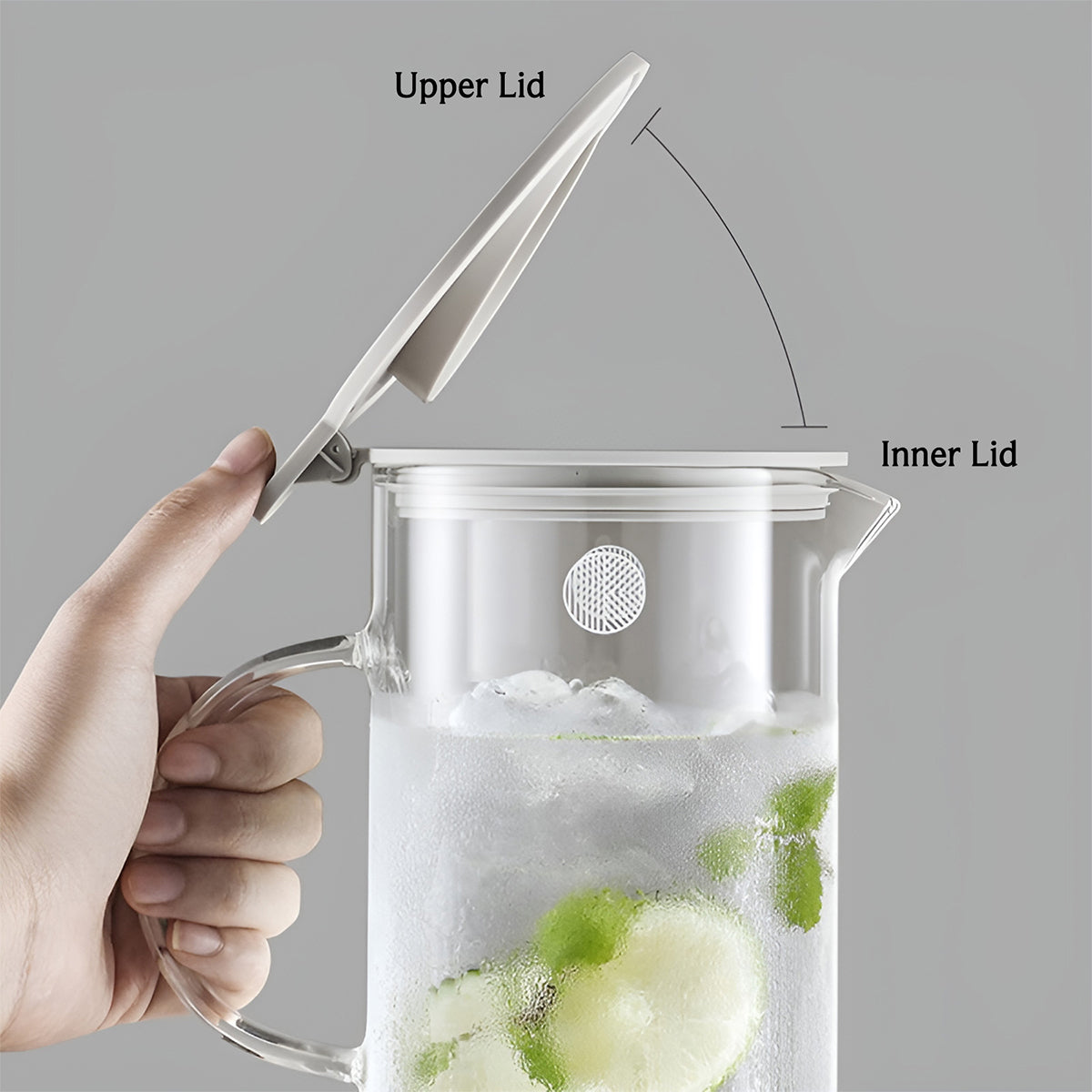 Buydeem Tea Pot Glass With Bracket 500ml