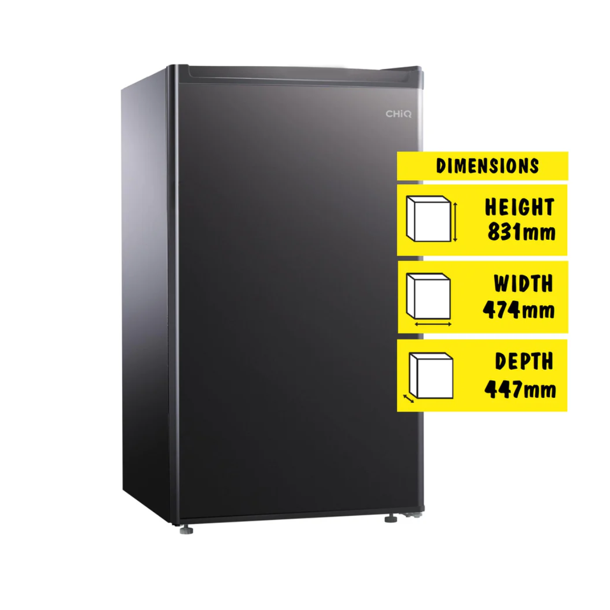 CHiQ Single Door Bar Fridge CSR089DB