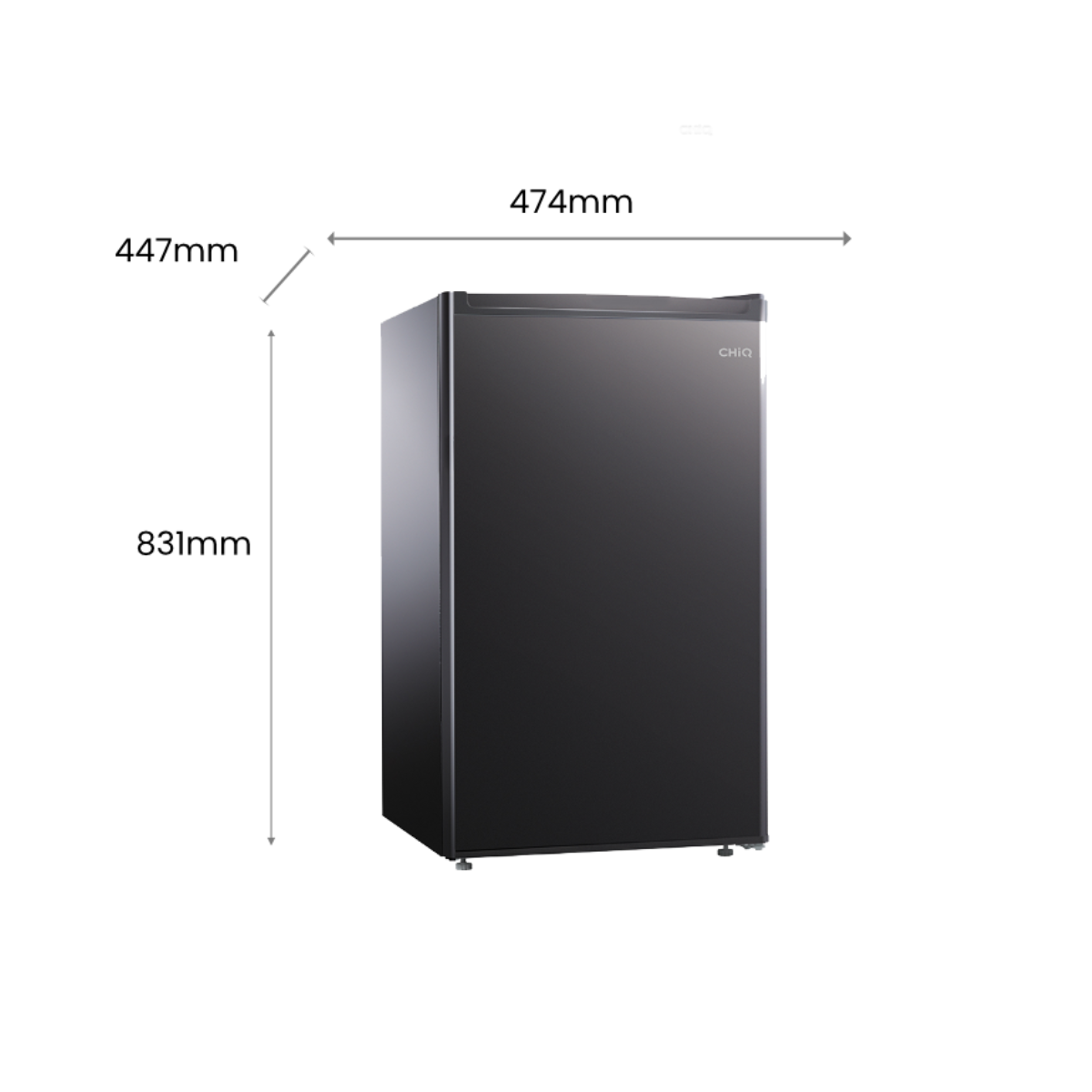 CHiQ Single Door Bar Fridge CSR089DB
