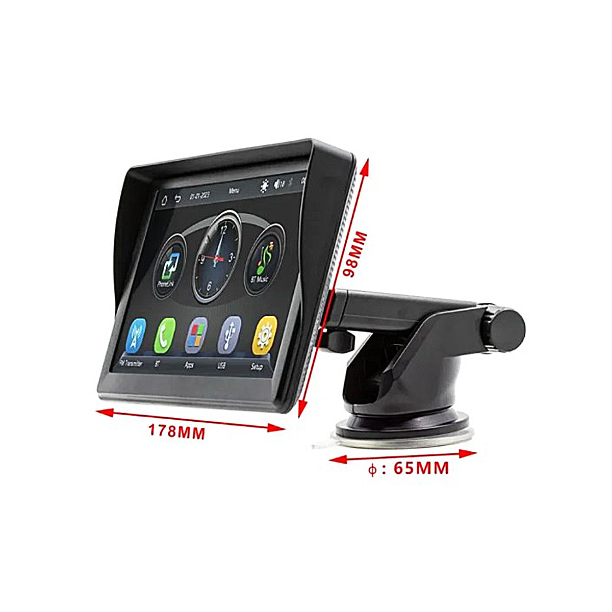 Hippcron CarPlay Android Auto Car Radio Multimedia Video Player 7inch Portable Touch Screen