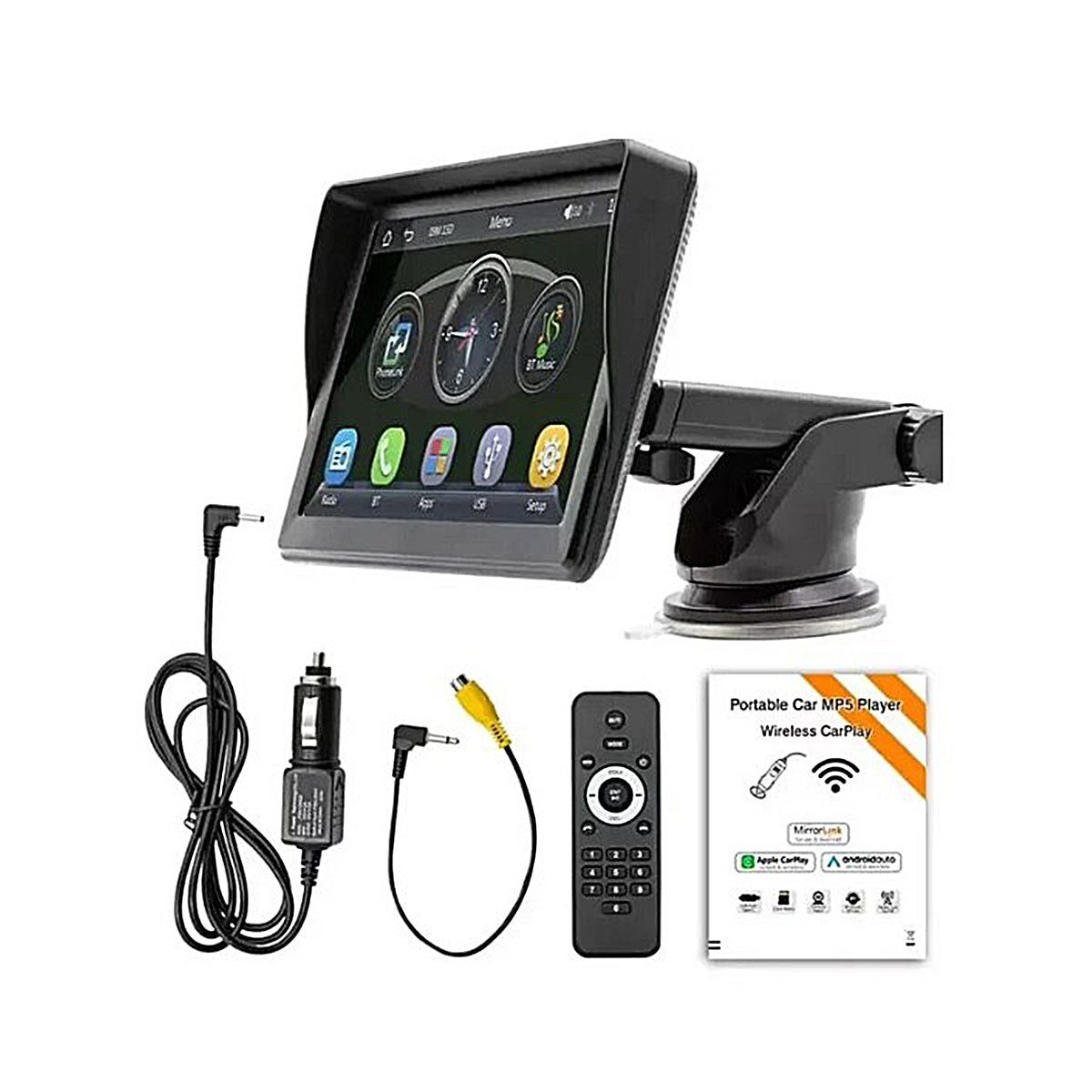 Hippcron CarPlay Android Auto Car Radio Multimedia Video Player 7inch Portable Touch Screen
