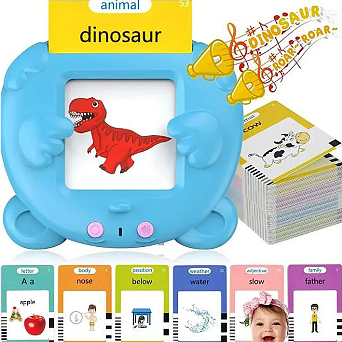 Talking Flash Cards Early Educational Toys  Preschool Learning Reading Machine Language  Electronic Words Toys For Kids