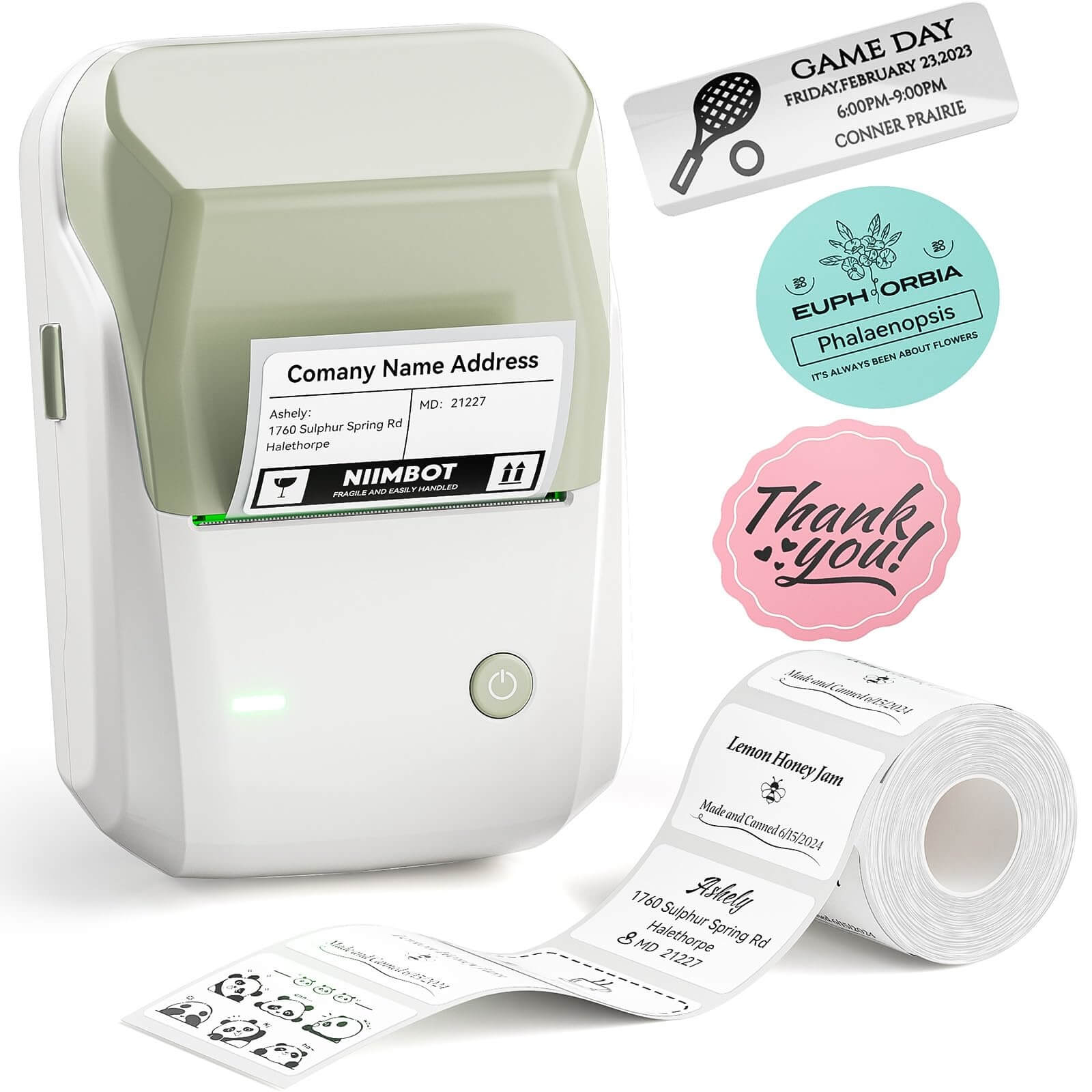 Niimbot B1 Portable 2-Inch Bluetooth Thermal Label Printer