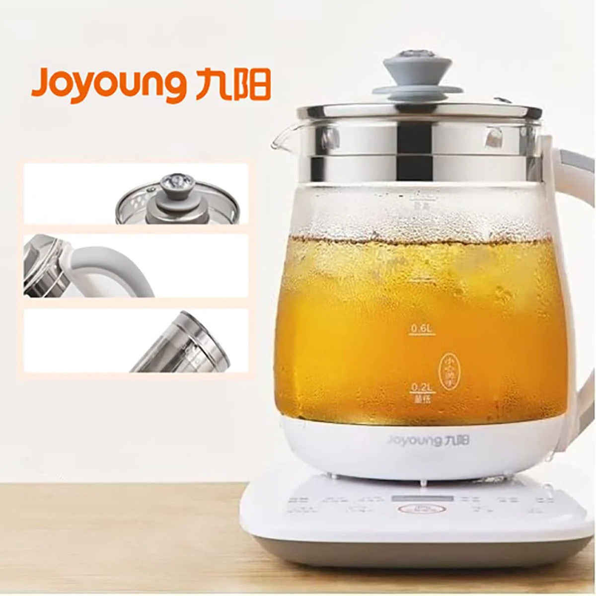 Joyoung Eletric Glass Kettle Water Boiler Multifunction Boiling Bottle 1.5L