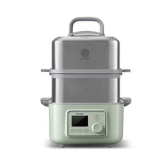 BUYDEEM Two-Tier 10L Electric Food Steamer One Touch Digital Quick Steam in 60s