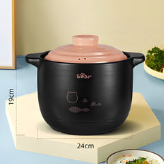 Bear Heat Resistant Spodumene Ceramic Cooking Casserole 6.5L