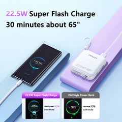 PISEN Portable Power Bank 10000 mAh Self-Contained Line 22.5w Fast Charging Large Capacity