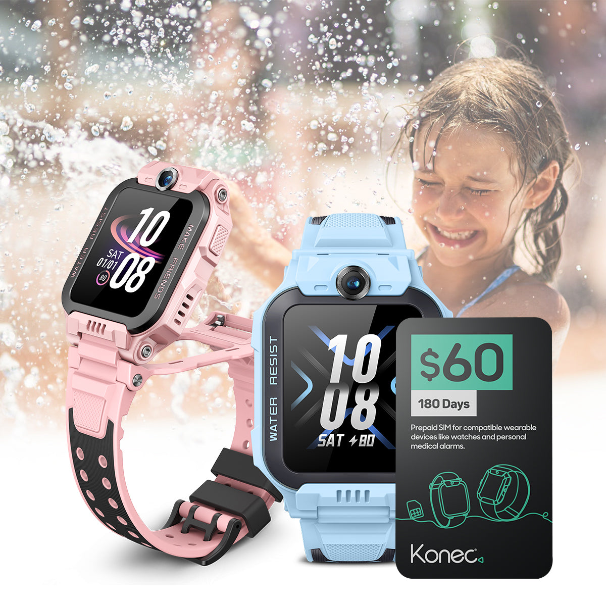 imoo Z7 Little Genius Phone Watch 4G HD Video & Voice Call GPS Track+Phone SIM Card 6 Months