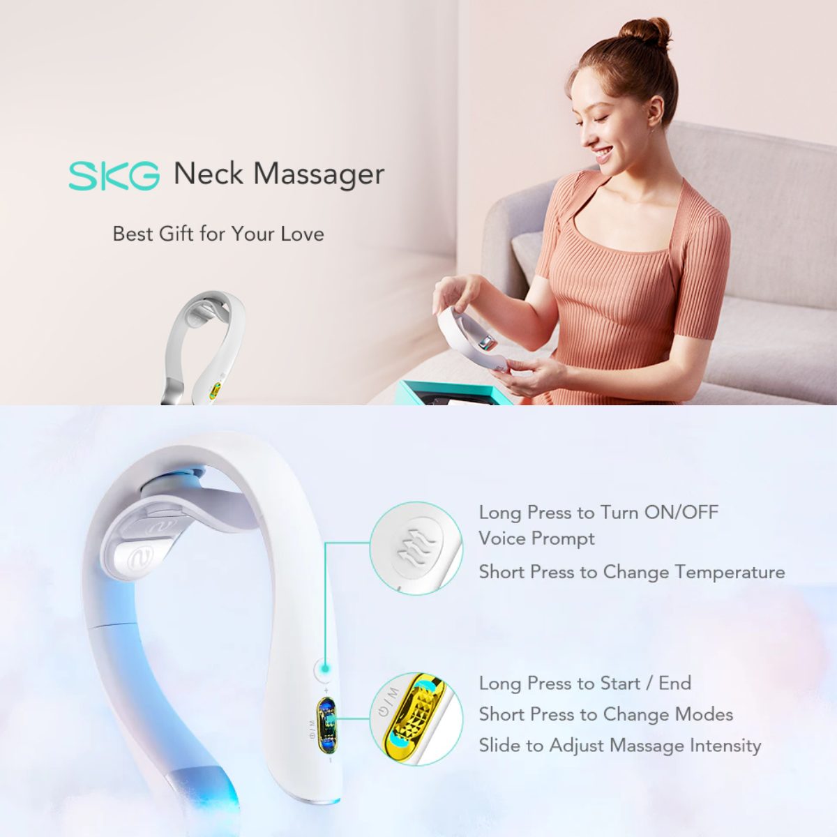 SKG K5 Pro Intelligent Neck Massager With Heat