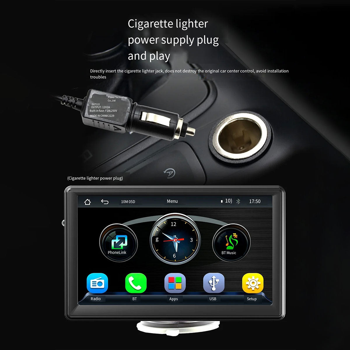 Hippcron CarPlay Android Auto Car Radio Multimedia Video Player 7inch Portable Touch Screen
