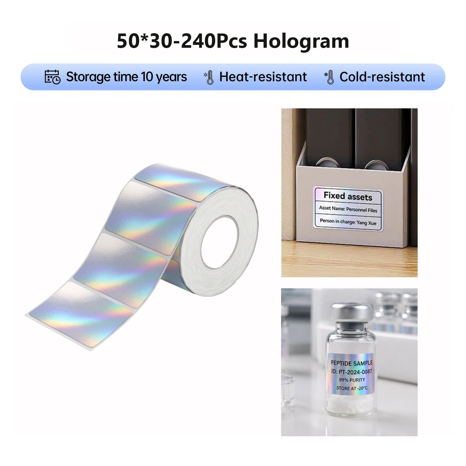 Niimbot M2_H/M3 50*30mm 240Pcs Holographic Thermal Transfer Label