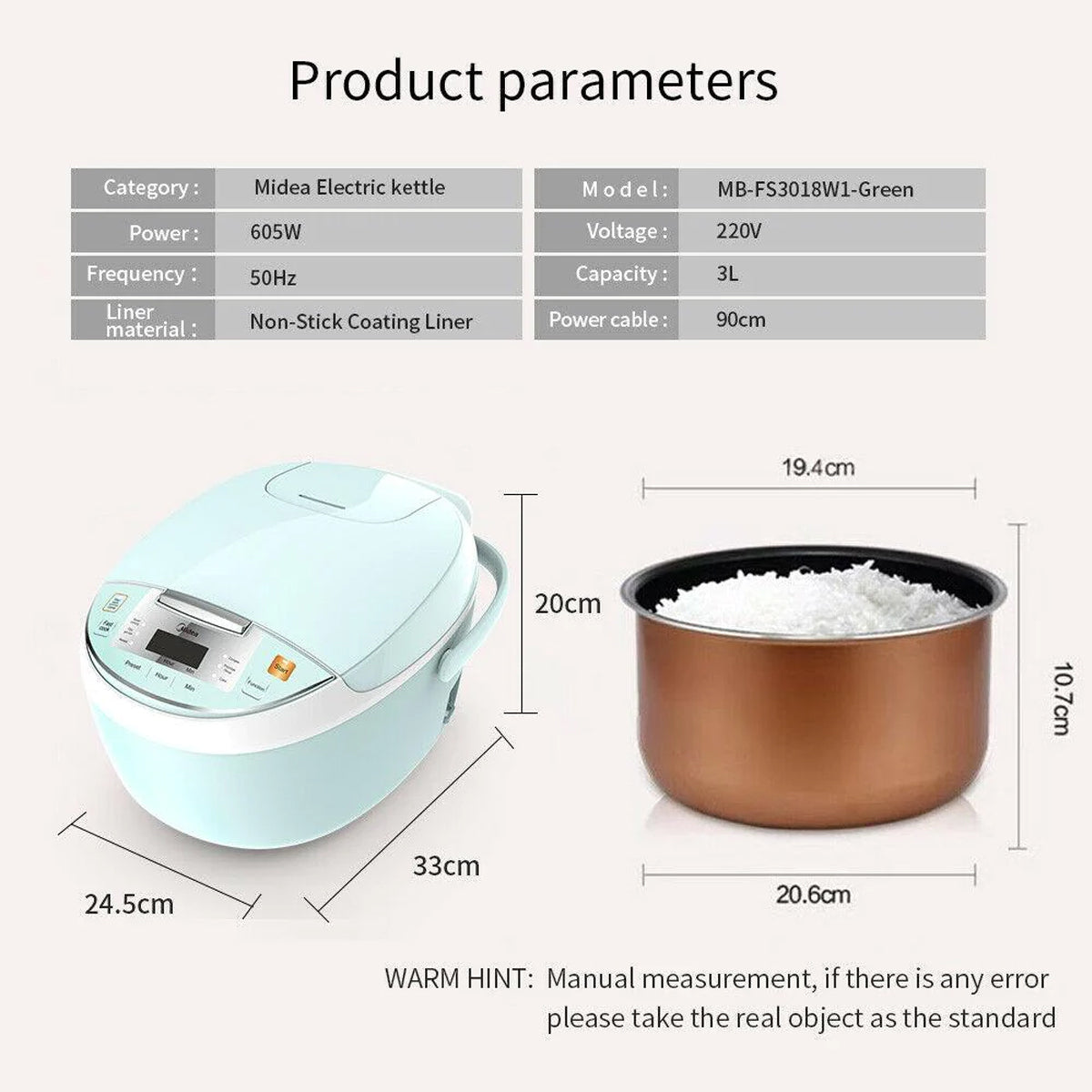 1.0L Digital Rice Cooker-MB-FS10-PK