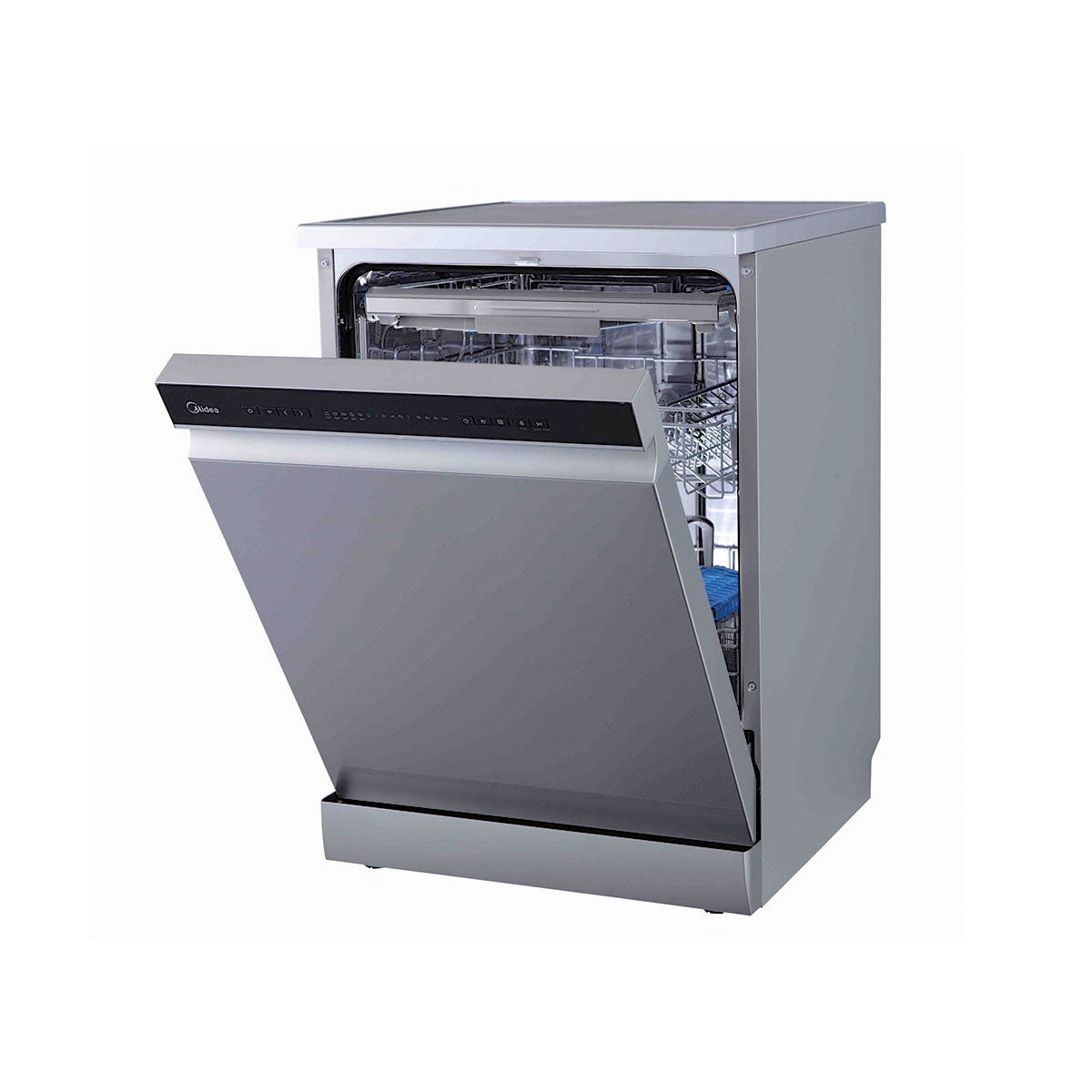Midea 90cm Black Canopy Rangehood Gesture Control+Midea 60cm Freestanding Dishwasher 9 program wash