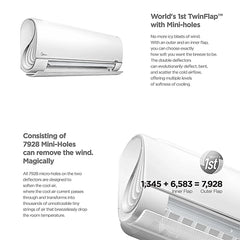 Midea Breezeless 3.5kw Split Air Conditioner 6 seconds 360 even cooling