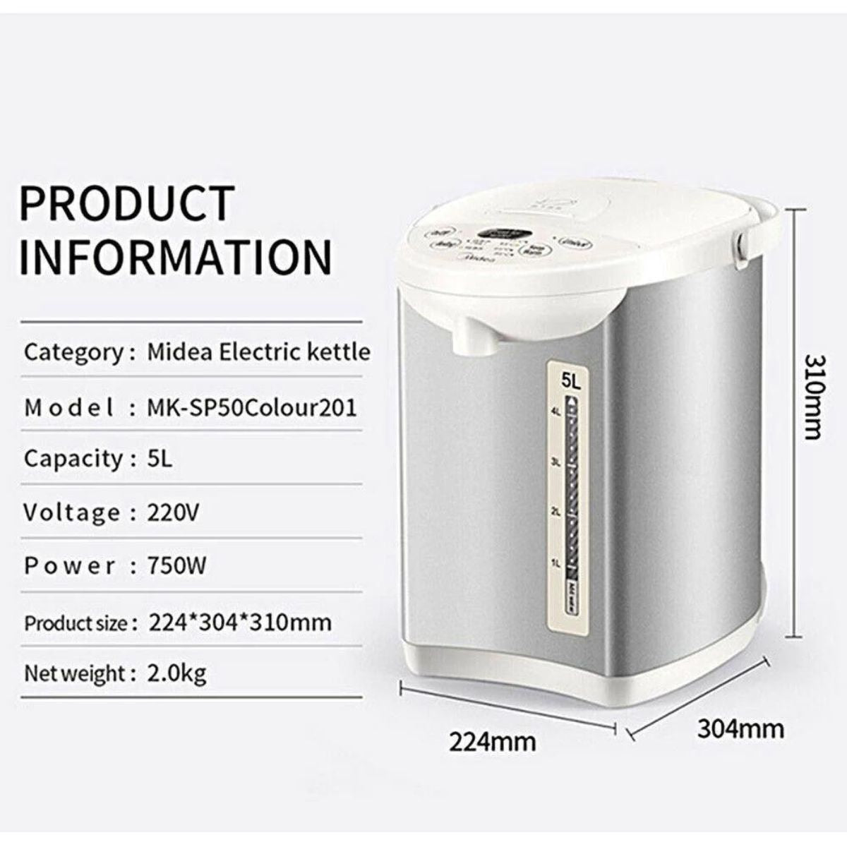 Midea Double Wall Thermo Pot Hot Water Dispenser 5L