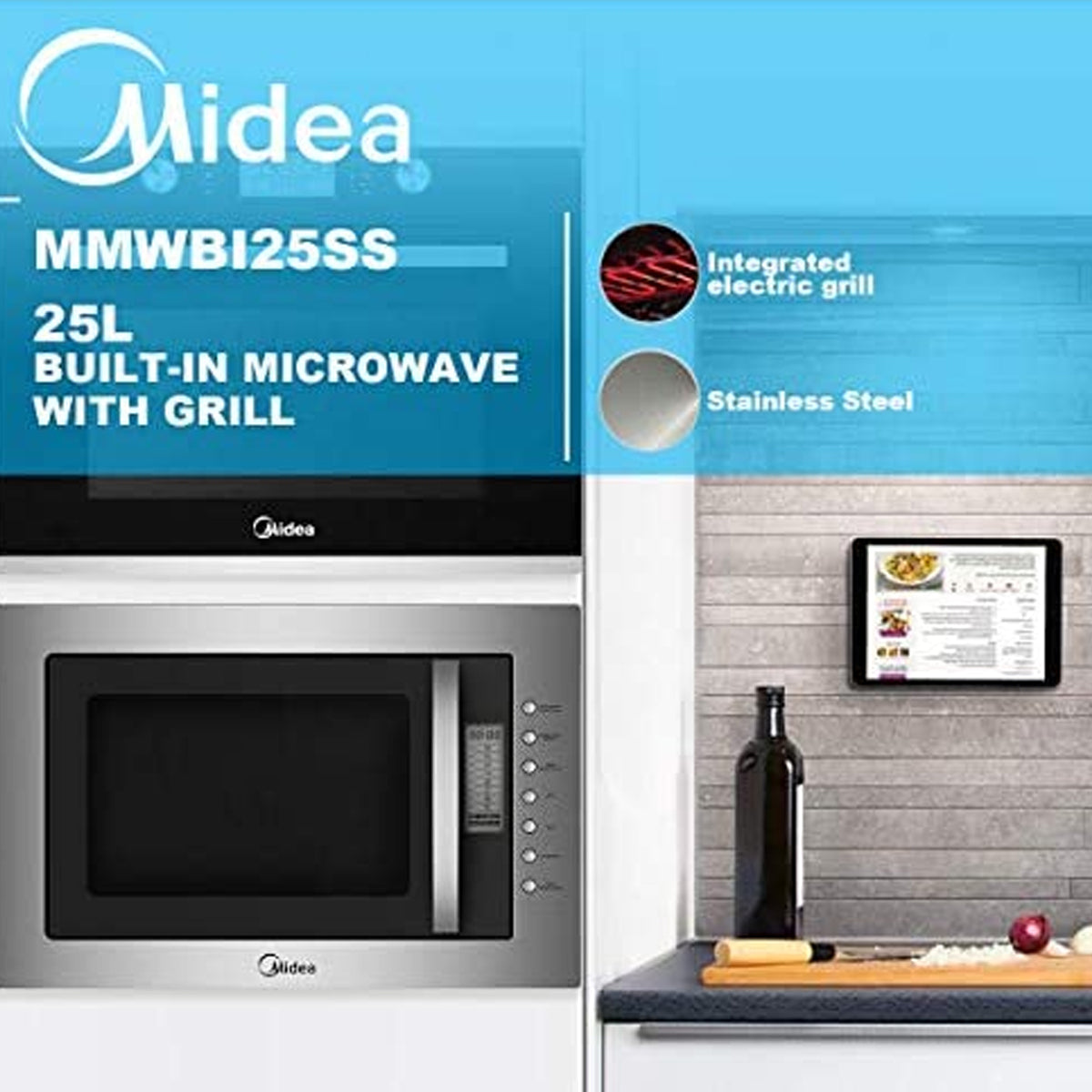 Midea 25L Built-in Stainless Steel Microwave Oven