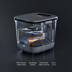 internal structure of foot spa bath massager with heat