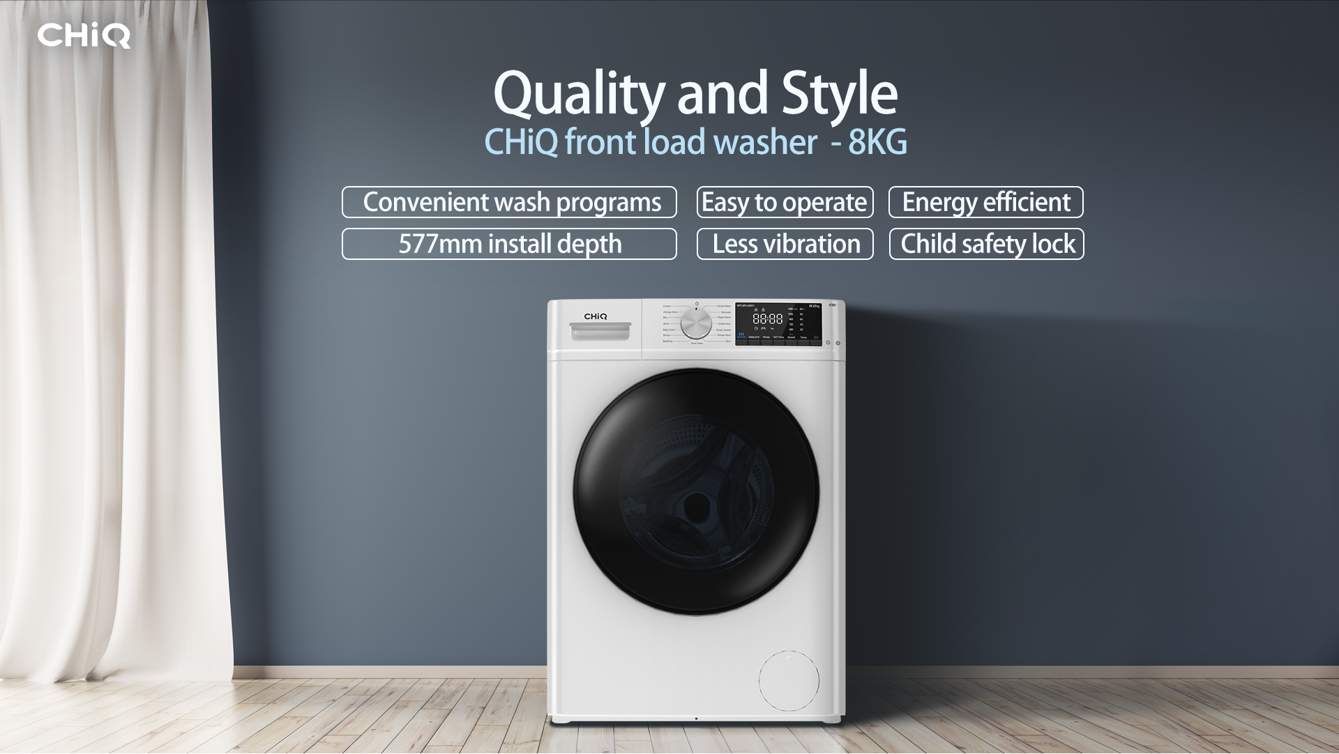 CHiQ 8kg Front Load Washing Machine
