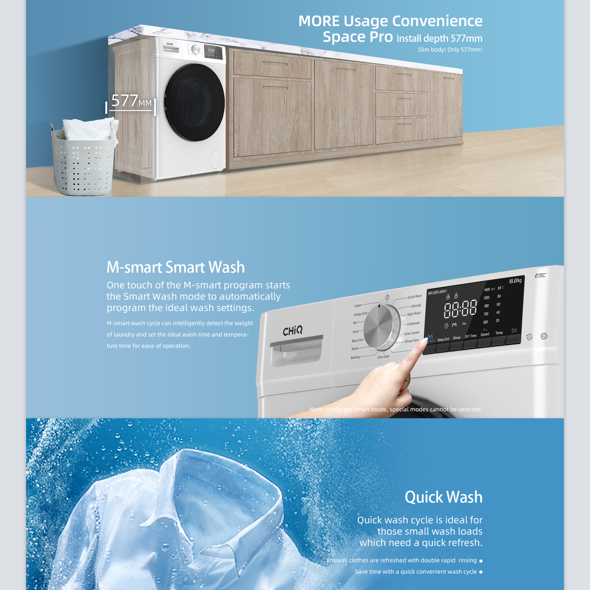 CHiQ Front Load Washing Machine