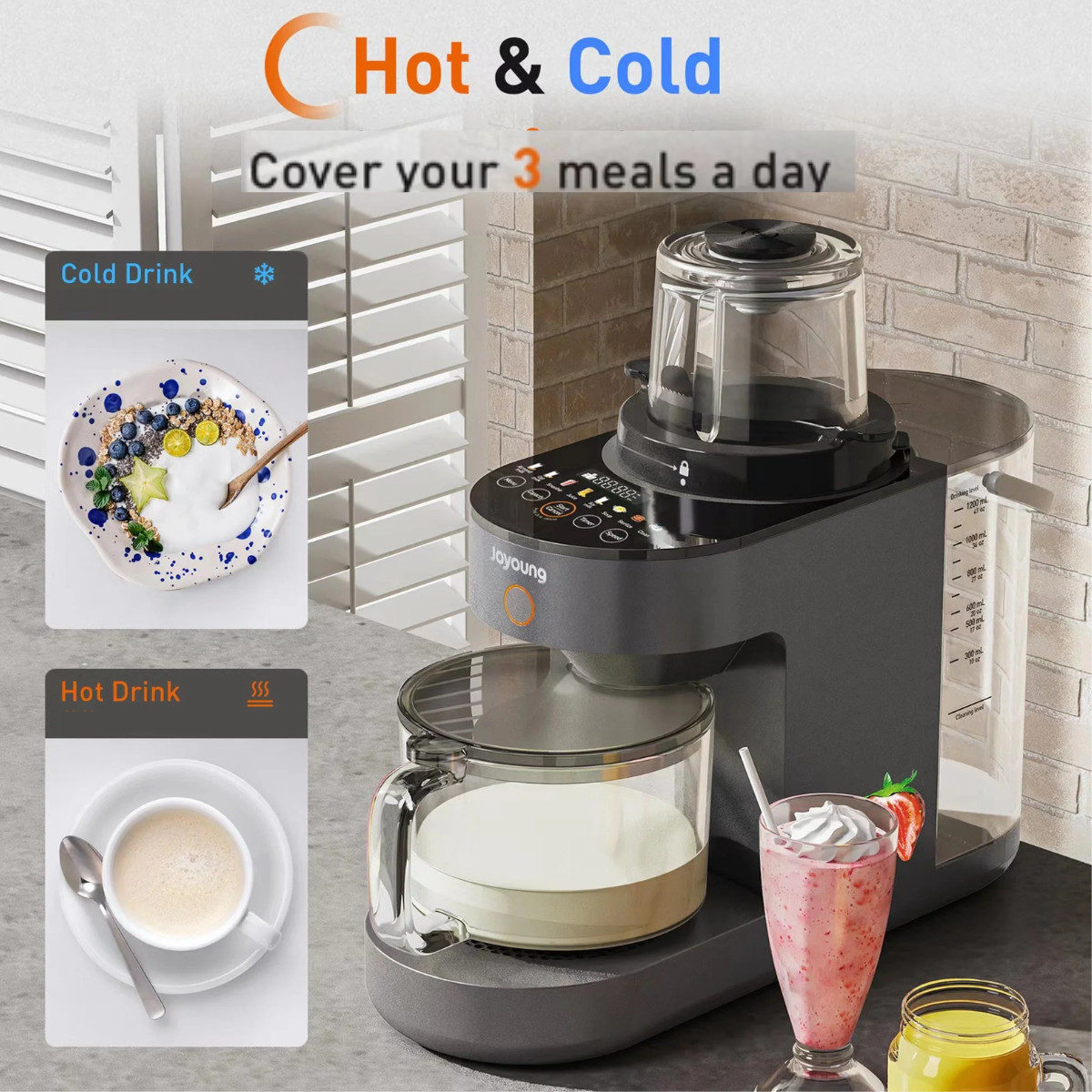 blenders for kitchen with cold and hot drink